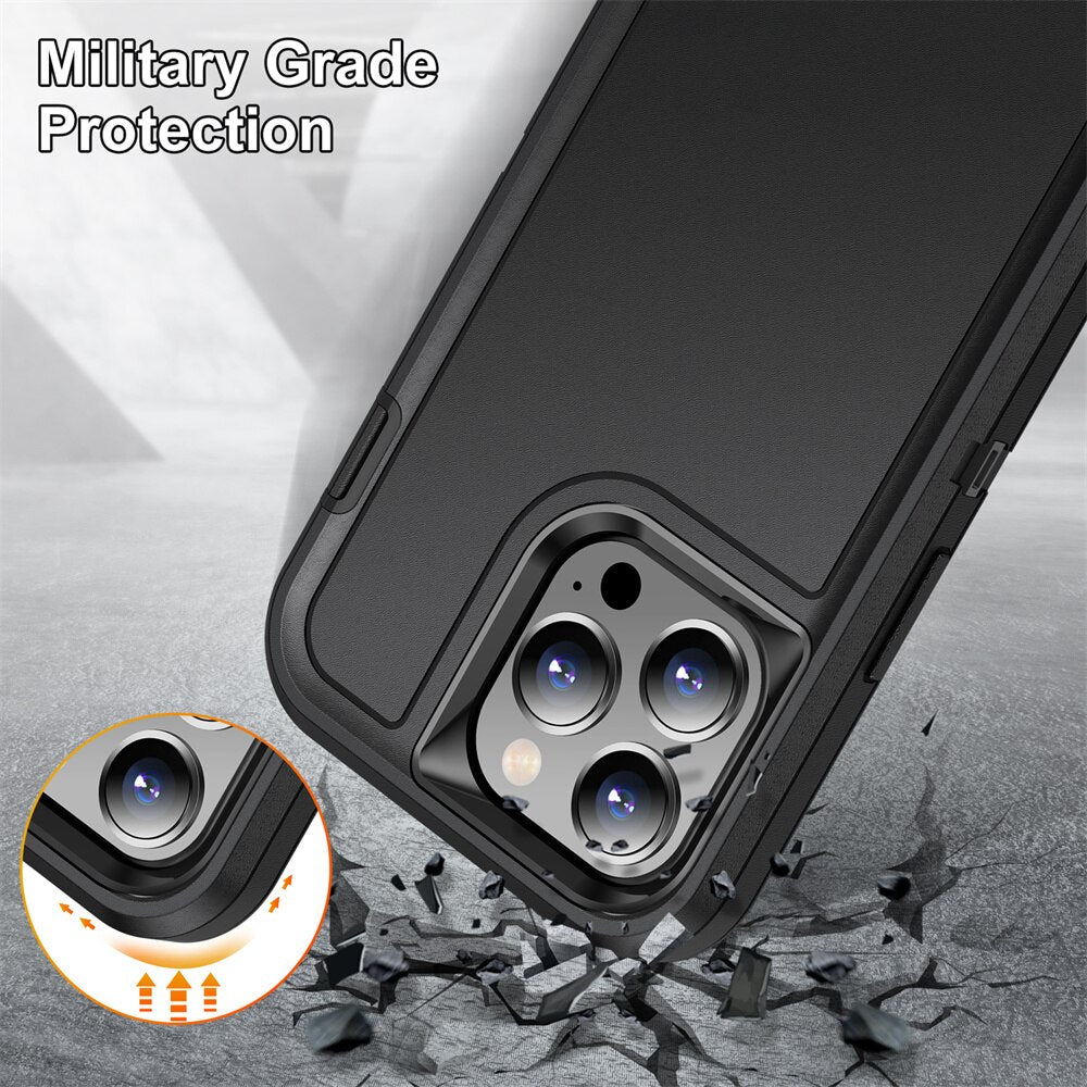 Case For iPhone 14 13 12 11 Pro Max XS XR 8 7 6 Plus Heavy Duty Shockproof Anti-Scratch Rugged Protective with Full Cover