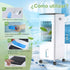 Portable Air Conditioner 3-IN-1 Evaporative Air Cooler 3 Speeds Humidifier Remote 7H Timer Cooler for Room Home Office