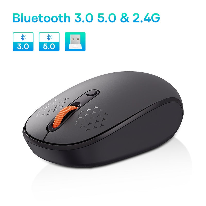 Baseus Mouse Bluetooth Wireless Computer Keyboard and Mouse Combo with 2.4GHz USB Nano Receiver  for PC MacBook Tablet Laptop