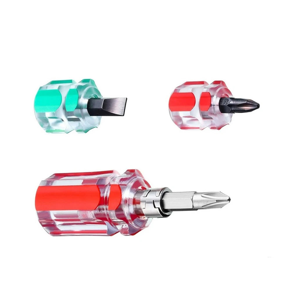 Nutdrivers Screwdriver Short 2-in-1 3pcs DIY Driver Flat Hammer Hand Tools Impact Interchangeable Multifunction