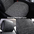 Flax Car Seat Cover With Backrest and Hat Beige Front Seat Cushion Protector Auto Automotive Interior for Truck Suv or MPV