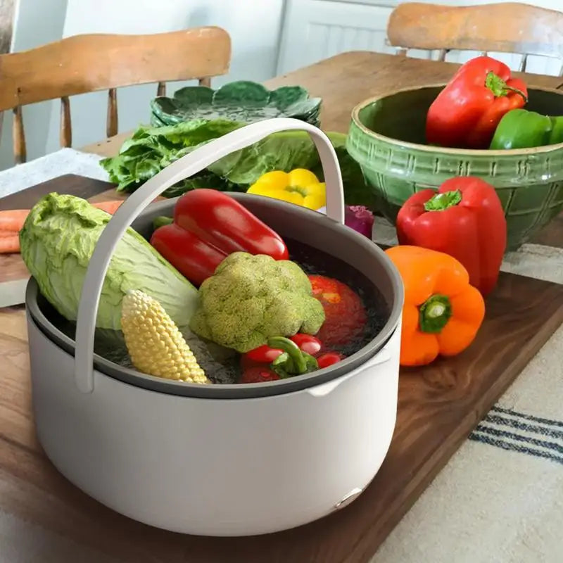 Electric Fruit Cleaner Ultrasonic Cleaning Basket Multifunctional Drain Washing Machine Manual Drainer Kitchen Accessories