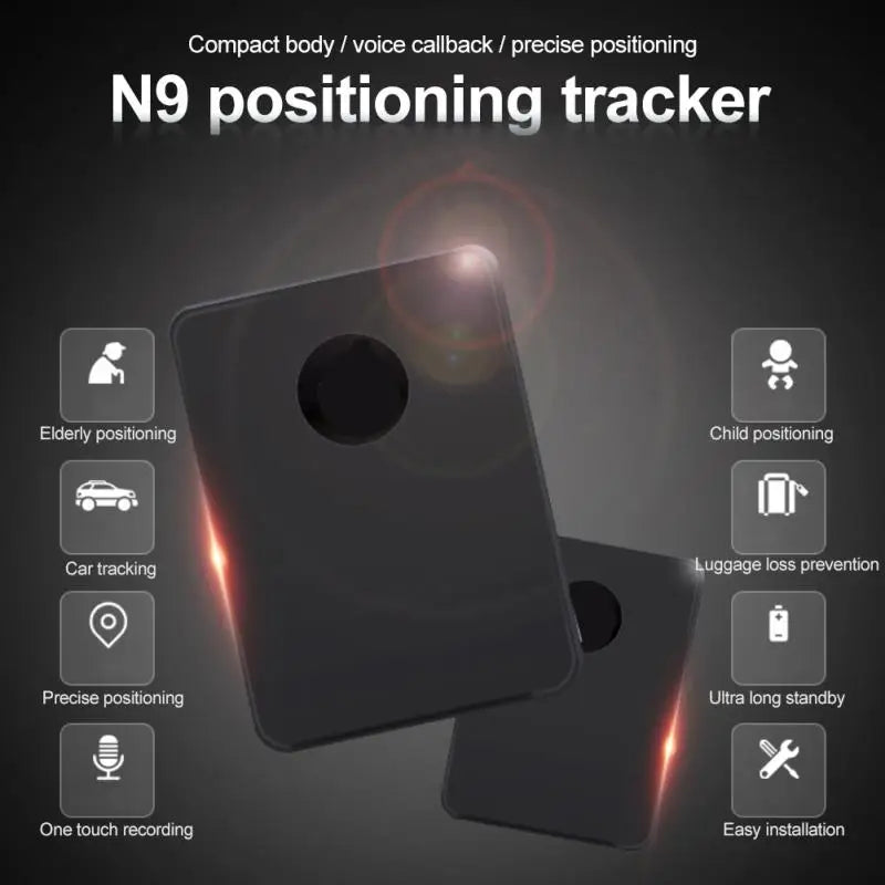 N9 GPS Tracker Upgrade MINI GSM AUDIO LISTENING BUG 2x SENSITIVE MICROPHONE Ear Bug Device Retainer Tracker Loss Preventer