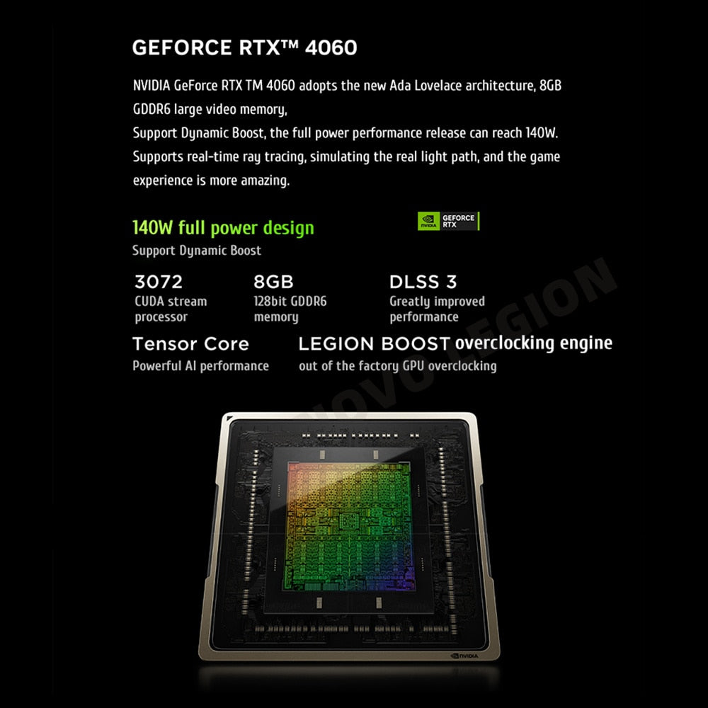 Lenovo Legion R7000P 2023 Esports Gaming Laptop  AMD Ryzen7 7840H 16inch 16G/32G RAM 1T/2T SSD RTX4060 2.5K 165Hz Game Notebook