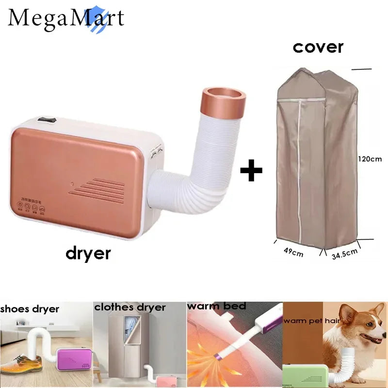 Portable Mini Clothes Dryer Clothes Shoes Drier Machine Pet Hair Blower Multifunction Travelling Home Clothes Dryer or accessory