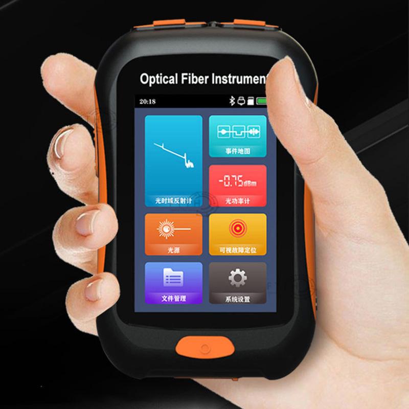 NK2800 Mini OTDR  1550(1490/1577)nm 80KM Support With Light Test Active Fiber Optical Time Domain Reflectometer 3.5 Inch Screen