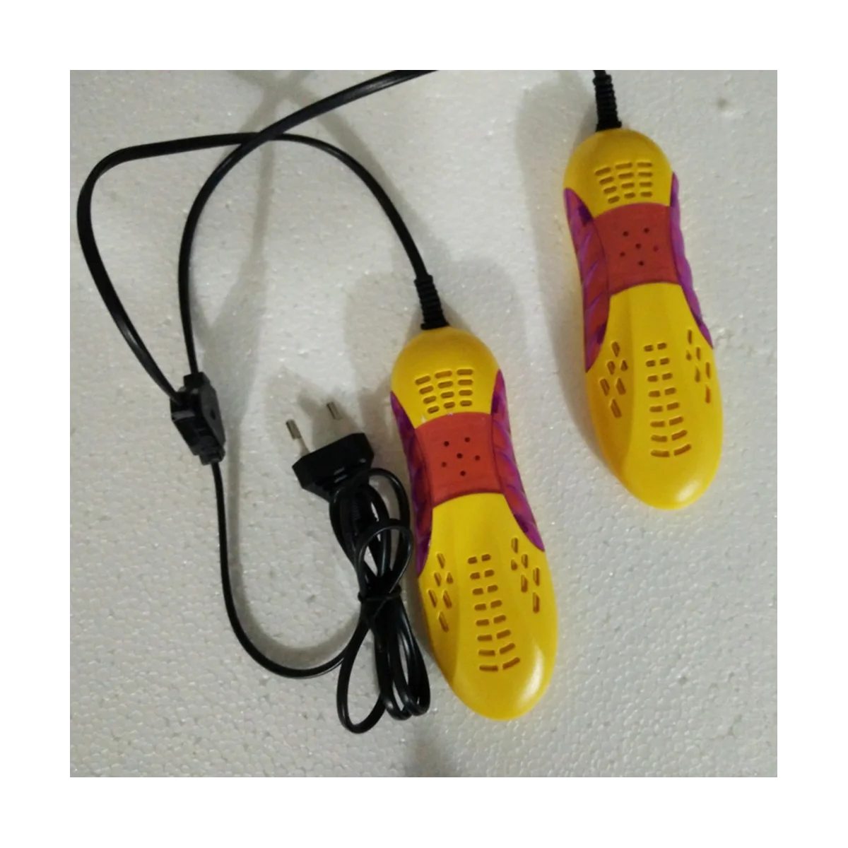 Race Car Shape Shoe Dryer Foot Protector Boot Odor Deodorant Dehumidify Device with Voilet Light Heater 18W (B) EU Plug