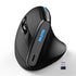 ZELOTES F-36 Wireless Vertical 2.4G Bluetooth Mouse Full Color Light 8 key Programming 2400DPI Game Mouse 730mah lithium battery