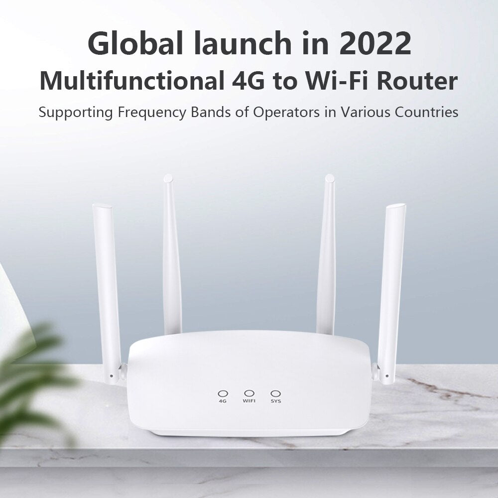 DBIT 4G CPE Wireless Router SIM Card to Wifi LTE Router RJ45 WAN LAN Wireless Modem Support 32 Devices to Share Traffic