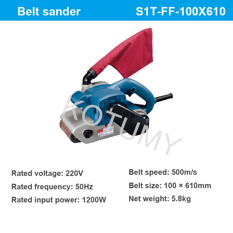 Handheld Belt Sander 550w Grinder Electric Belt Sander Diy Polishing Machine Woodworking Sandpaper Grinder For Wood Metal
