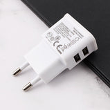 5V 2A usb charger 2 Port Charger cell phone EU plug Power adapter wall charger For iphone 8 plus redmi note 9 huawei