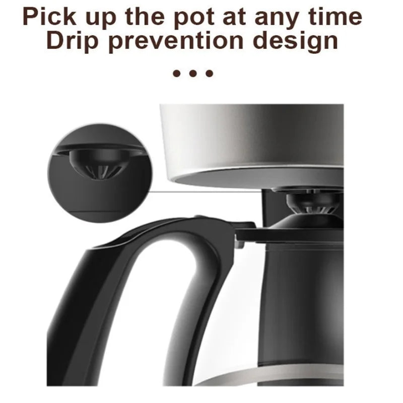 Electric Espresso Utensils Italian Coffee Machine Automatic 110v Drip Type Machine  Milk Tea Machine Coffees Pot Coffee Tea