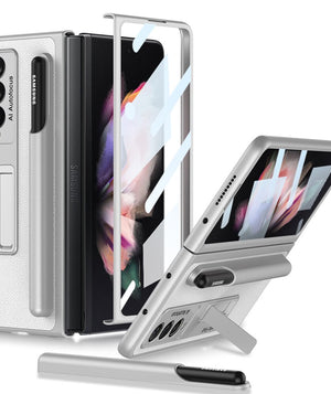 Magnetic Hinges Funda For Samsung Galaxy Z Fold 3 4 Case Stand Hard Case For Samsung Fold 4 5G With S Pen Slot Holder For Fold 4