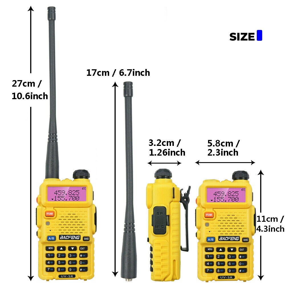 BaoFeng UV 5R Walkie-Talkie Portable FM cb Radio Stations Transceiver Wireless Set Dualband Long Range Two Way Radio For Hunting