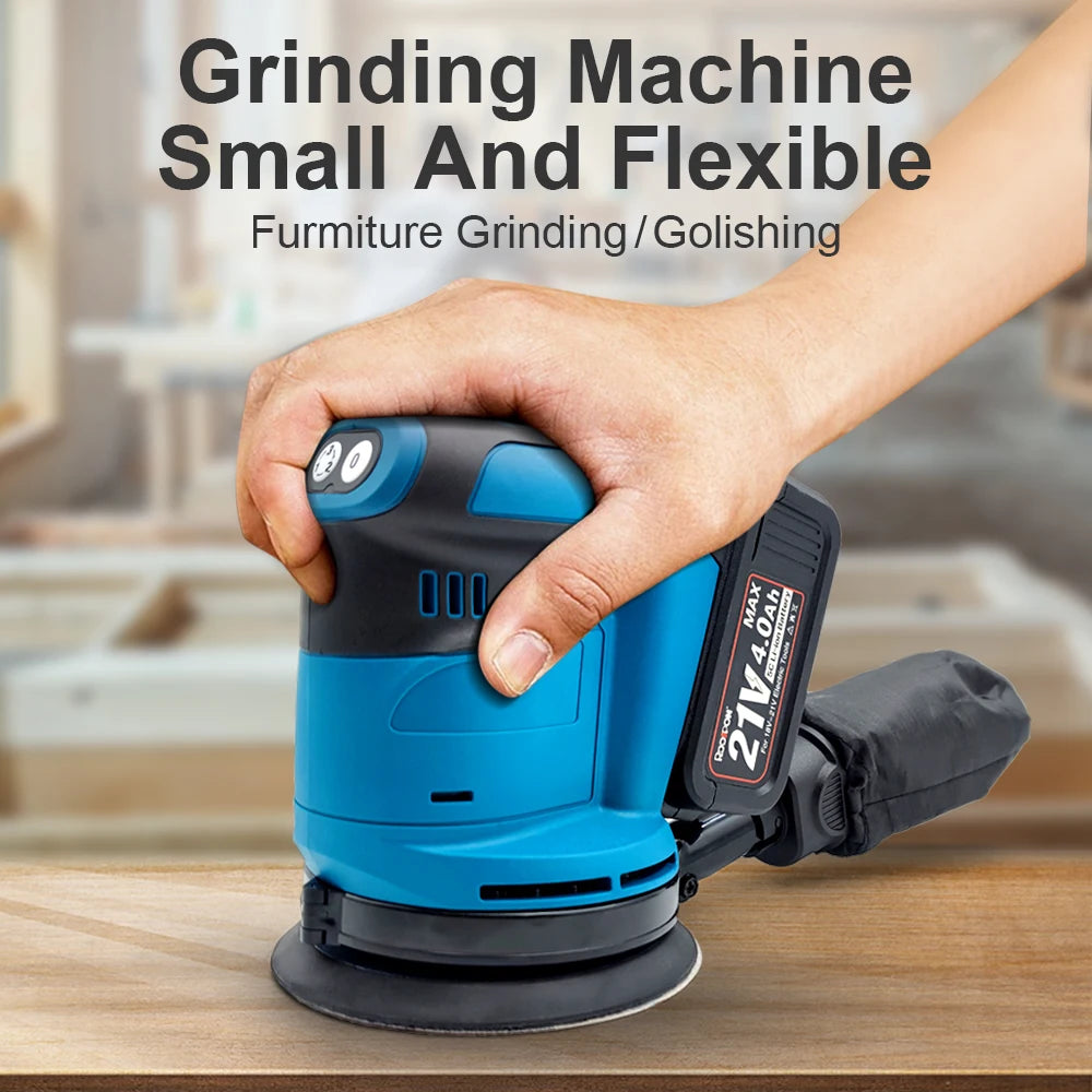 3-Speed 125mm Electric Sander Random Orbital Motor Wood Grinder Polishing Grinding Polisher Sanding Machine for Makita Battery