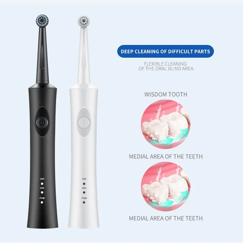 Jianpai Adult Round Head 3D Acoustic Rotary Electric Toothbrush Sensitive Cleaning Wireless Seat Charge