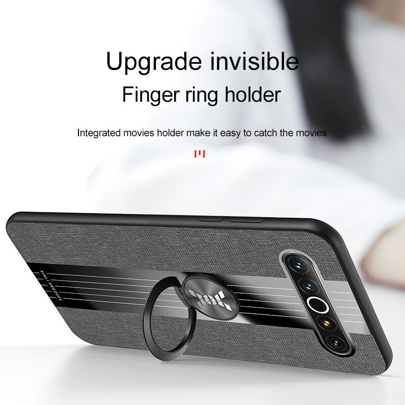 Meizu 17 Pro Case Cover Soft Silicone Frame and Magnetic Ring Holder Back Cover For Meizu 17 MZ 17 Pro Phone Cases
