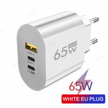 65W PD USB C Charger Quick Charge 3.0 Type C Fast Charging Adapter For iPhone 14 Pro Xiaomi Samgsung Portable Wall Phone Charger