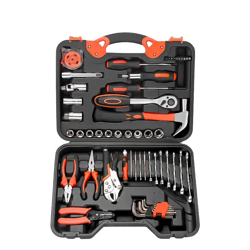 Domestic Tool Box Garage Tools Electricians Adjustable Wrench Cable Cutter Storage Boxs Plastic Knife Hard Hand Tools Sets