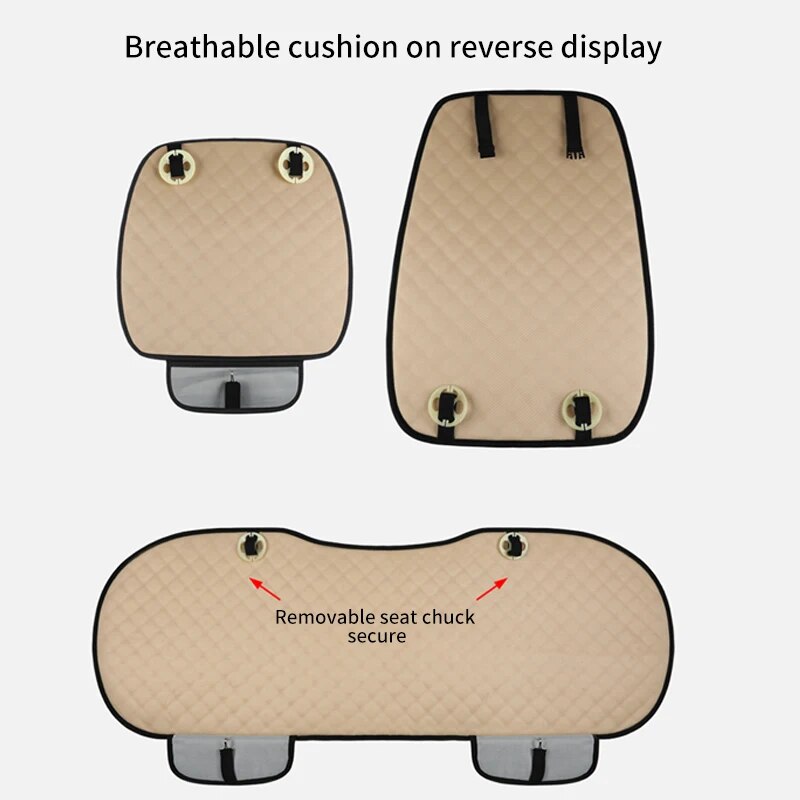 Linen Flax Car Seat Cover Protector front/rear  Seat Backrest Cushion Pad Mat Auto Front Interior Styling car covers mat protect