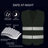 Car Reflective Safety Vest,Auto Parts Reflective Strip Vest For Gas Stations Cleaning Sanitatio Cycling High Visibility Jackets