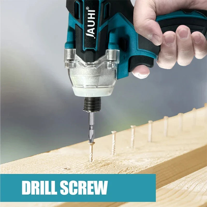 520N.m Brushless Drill Cordless Electric Impact Wrench Rechargeable 1/4 Square Drive Wrench Power Tool For Makita 18V Battery