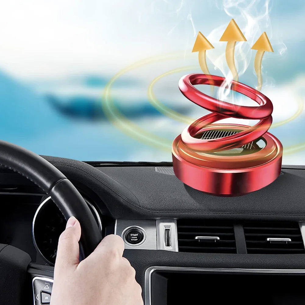 Op Zonne-Energie Zelf Roterende Auto Aromatherapie Roterende Auto Diffusers Auto Parfum Langdurige Fragnance Voor Auto Suv Truck