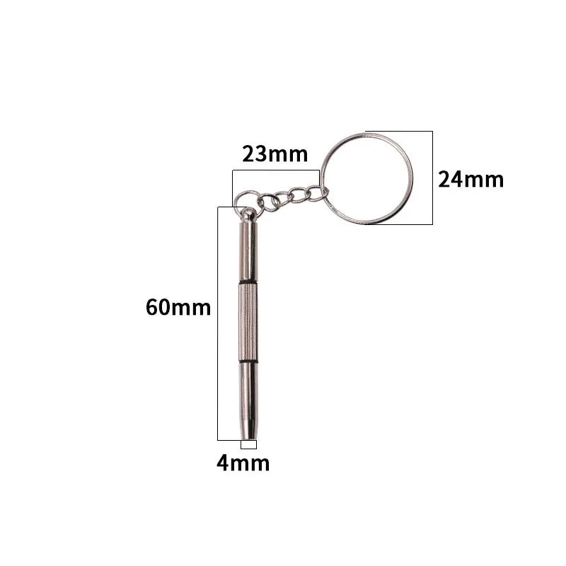1/10/20Pcs 3 In 1 Steel Glasses Screwdriver Kit with Keychain Portable Precision Hand Tool for Phone Watch Eyeglass Repair Tools
