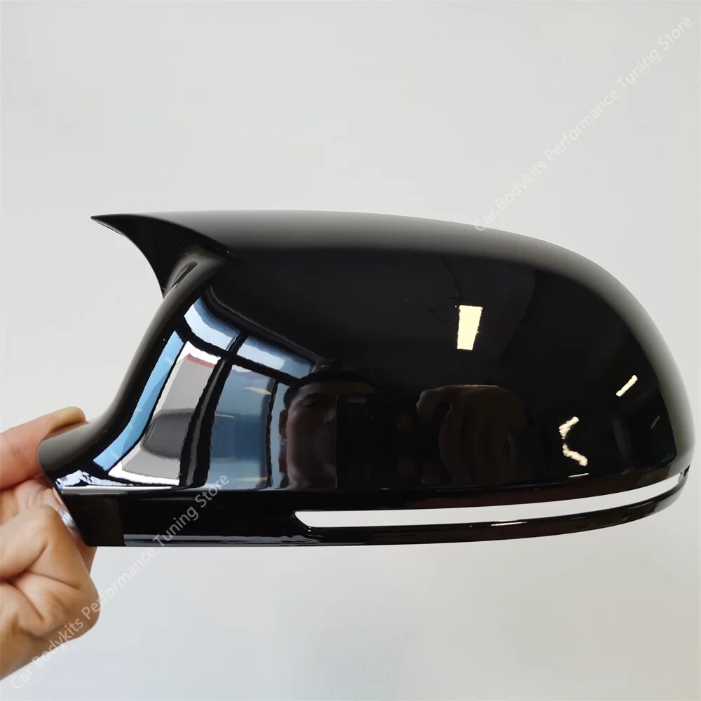 For Audi A4 S4 B8 B8.5 8K 2pcs Gloss Black Car Rear View Mirror Cover Caps Trim Shell Frame A4 FSI TFSI TDI 2007-2015 Tuning