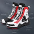 Motorcycle Boots Men Shoes Microfiber Leather Anti-Crash Hanging Anti-Slip Design Quick Lacing Breathable Professional Sneaker