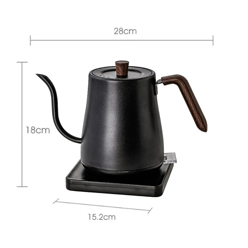 220V 800ML Electric Gooseneck Kettle Hand Brew Coffee Pot Automatic Power Off Speedy Make Tea Heat Milk Electric Espresso Pots