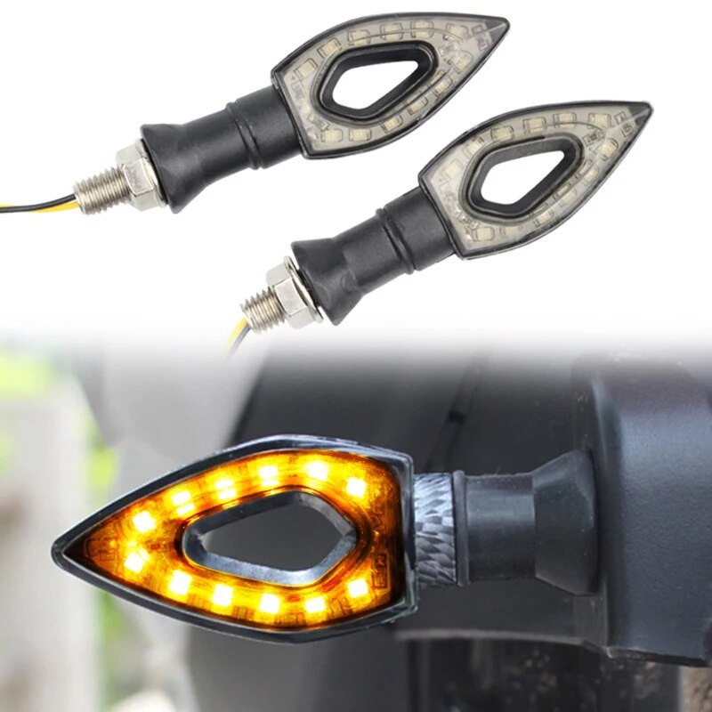 Motorcycle Turn Signal Signals Light Taillight Flexible 12V LED Indicators Universal Blinkers Flashers Motorcycle Accessories