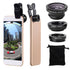 Fisheye Wide Angle Macro Acrylic Glass Lens Three in One Lens Mobile Phone External Lens