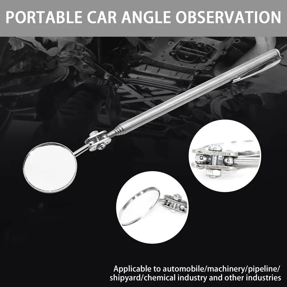 Universal Inspection Mirror Portable Rotatable Car Inspection Telescopic Len Round Mirror Tool Detection C9G4
