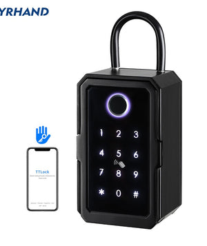 YRHAND TTlock Wifi Security Boxes password Smart Fingerprint Digital Cerradura Inteligente Tuya Electronic Portable Lock Boxes
