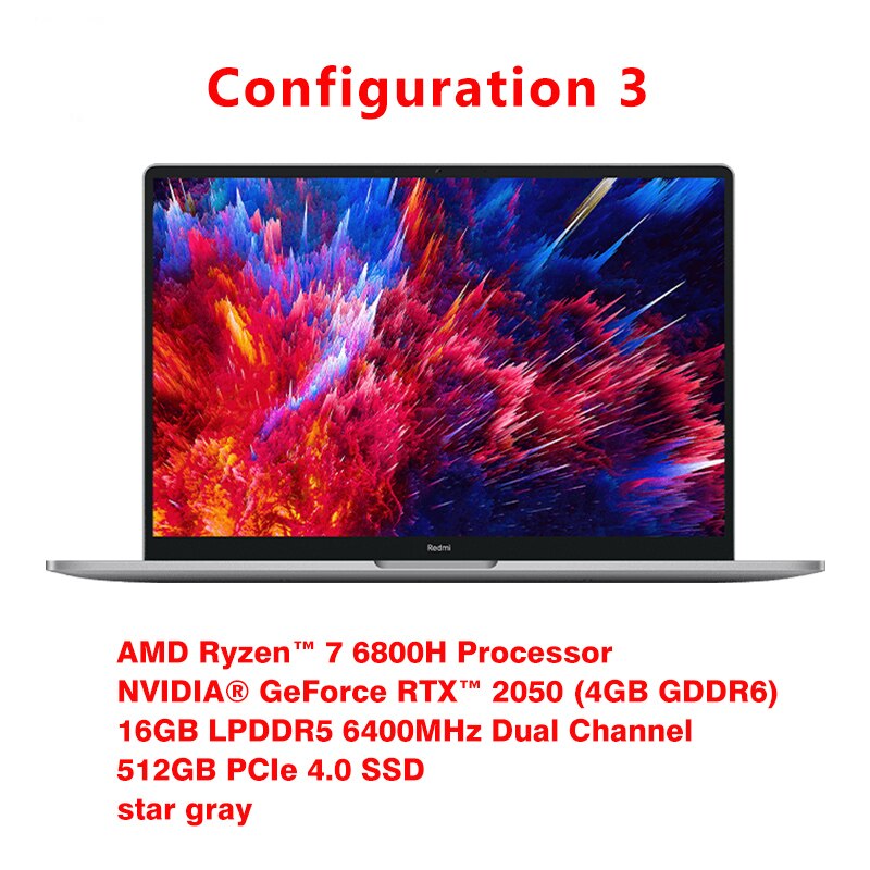 【Fast Shipping】Xiaomi Laptop RedmiBook Pro 15  Ryzen AMD R5 6600H/R7 6800H 16G DDR/512G SSD 15.6" 3.2K Screen 90HZ RTX 2050 4G