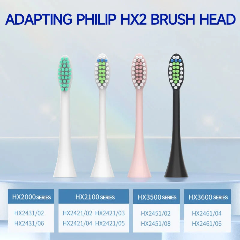 6PcsReplacement Toothbrush Head For Philip HX2033/HX2421/ HX2431/HX2451/HX2461/HX2471/HX2023 With Cover Brush Head Free Shipping