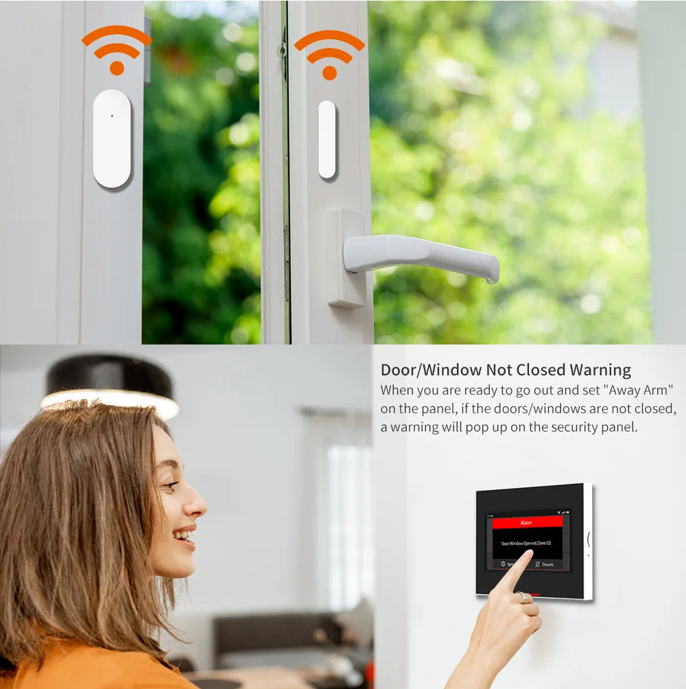 TAIBOAN Wireless 433mhz Door Window Alarm Sensor EV1527 Door Open/Closed Detector For Smart Alarm Host System Accessories