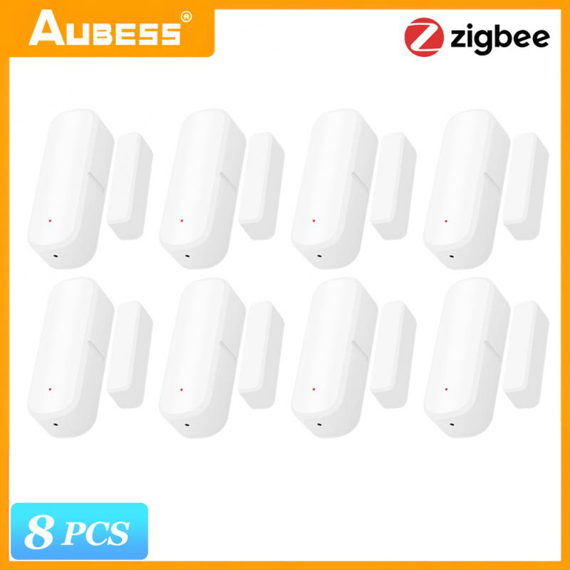 10PCS Aubess Tuya Zigbee Door Sensor Smart Automation Window Magnetic Detectors Security Protection Monitor Alexa Google Home