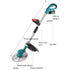 9 Inch 2800W Brushless Electric Lawn Mower Grass Trimmer Adjustable Foldable Cutter Garden Tools For Makita 18V Battery