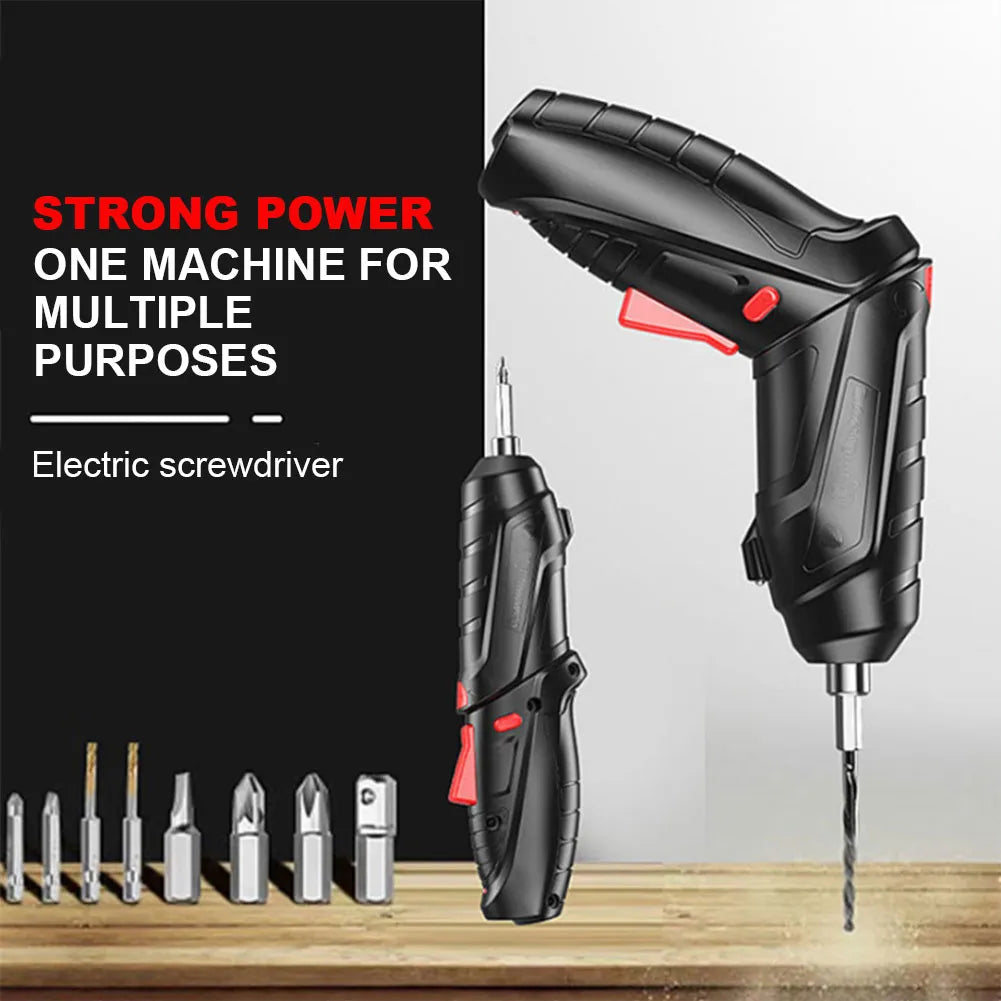 3.6V Wireless Screwdriver Drill Rechargeable Household Electric Drill LED Lighting Mini Electric Screwdriver Portable Power Tool