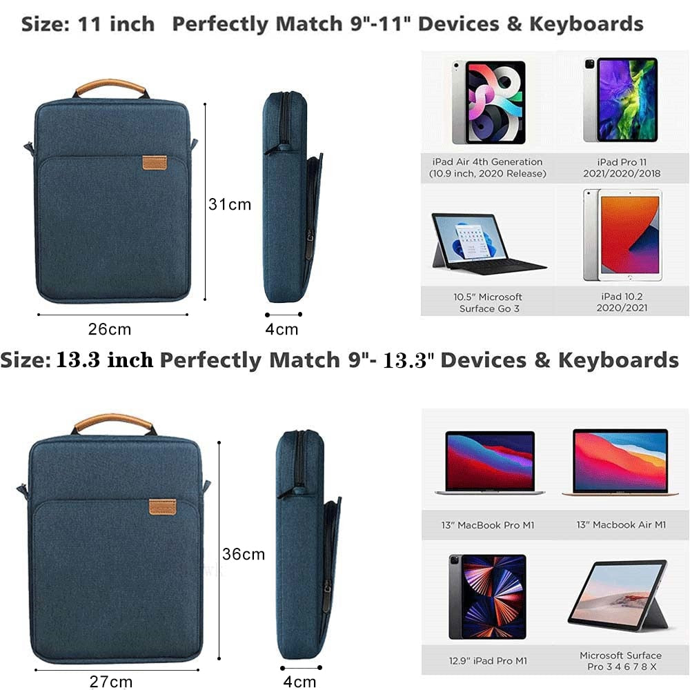 Tablet Sleeve Bag For iPad Pro 12 9 11 iPad 10th Air 5 4 3 10.9 10.2 inch 9th 8th 7th Generation 2021 2022 Tablet Bag Pouch