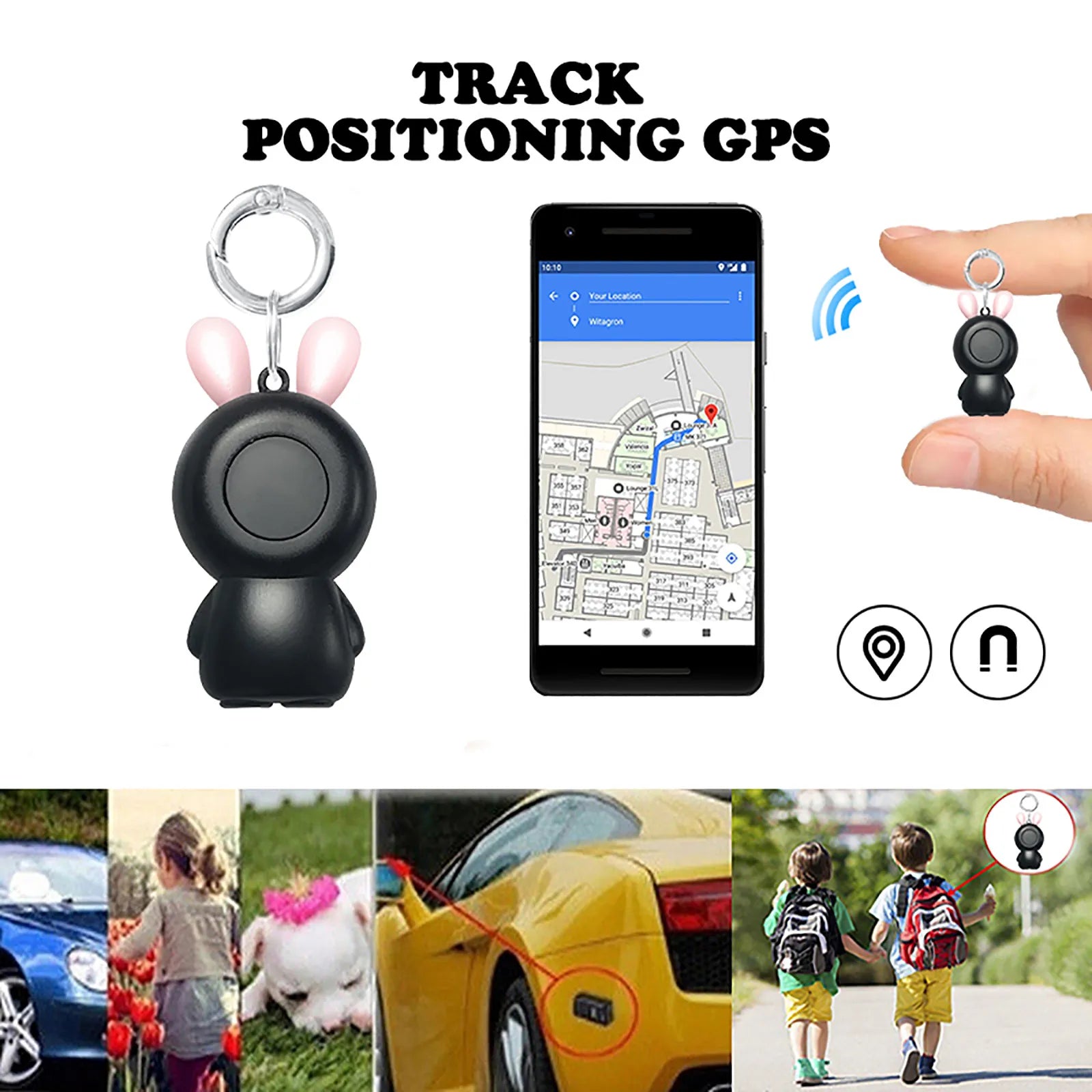 Mini Smart GPS Tracker Key Finder Locator Wireless Bluetooth Anti Lost Alarm Sensor Device For Kids Pets Dog Key Bicycle Car