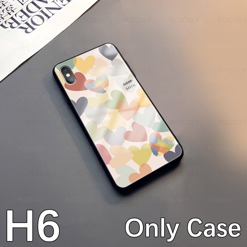 Glass Case For OPPO Reno 7 Pro SE Lite 7Z 4G 5G Fashion Love Heart Hard Phone Cover