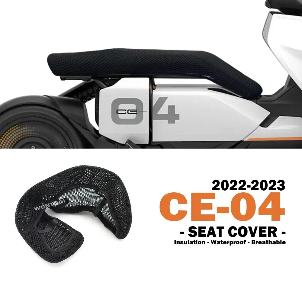 CE-04 Accessories for BMW CE04 CE 04 2022 2023 Motorcycle Seat Covers Breathable Mat Cushion Nylon Mesh Fabric Saddle Honeycomb