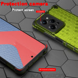 KEYSION Shockproof Armor Case for Xiaomi POCO X5 Pro 5G X4 GT Silicone+PC Transparent Honeycomb Phone Back Cover for POCO X5 5G