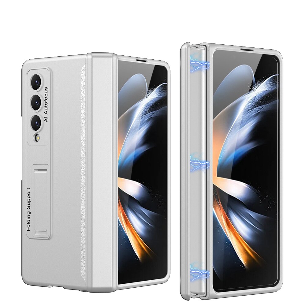 Shockproof Armor Case for Samsung Galaxy Z Fold 4 5G Magnetic Hinge Case Stand Hard PC Cover for Samsung Z Fold4 Kickstand Case