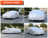 Kayme Multi-Layer Full Car Cover Waterproof Breathable with Zipper and Cotton Lining,Outdoor Sun Rain Snow Dust and Leaf Protect