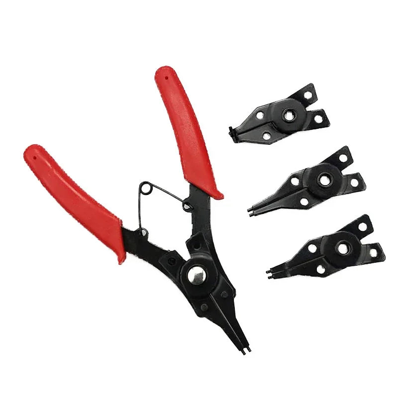 4-In-1 Circlip Pincers Set Snap Ring Pliers Retaining Crimping Tongs Spring Installation And Removal Hand Tool Alicates