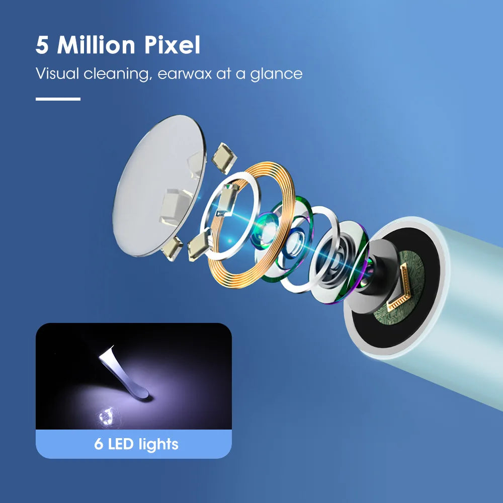 Wireless Smart Visual Ear Cleaner 3.9mm Wifi Visual Earwax Clean Earpick 5million Earscope Endoscope  Inspection Otoscope Camera